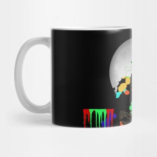 Chat Noir Holi Hai with Full Moon Mug